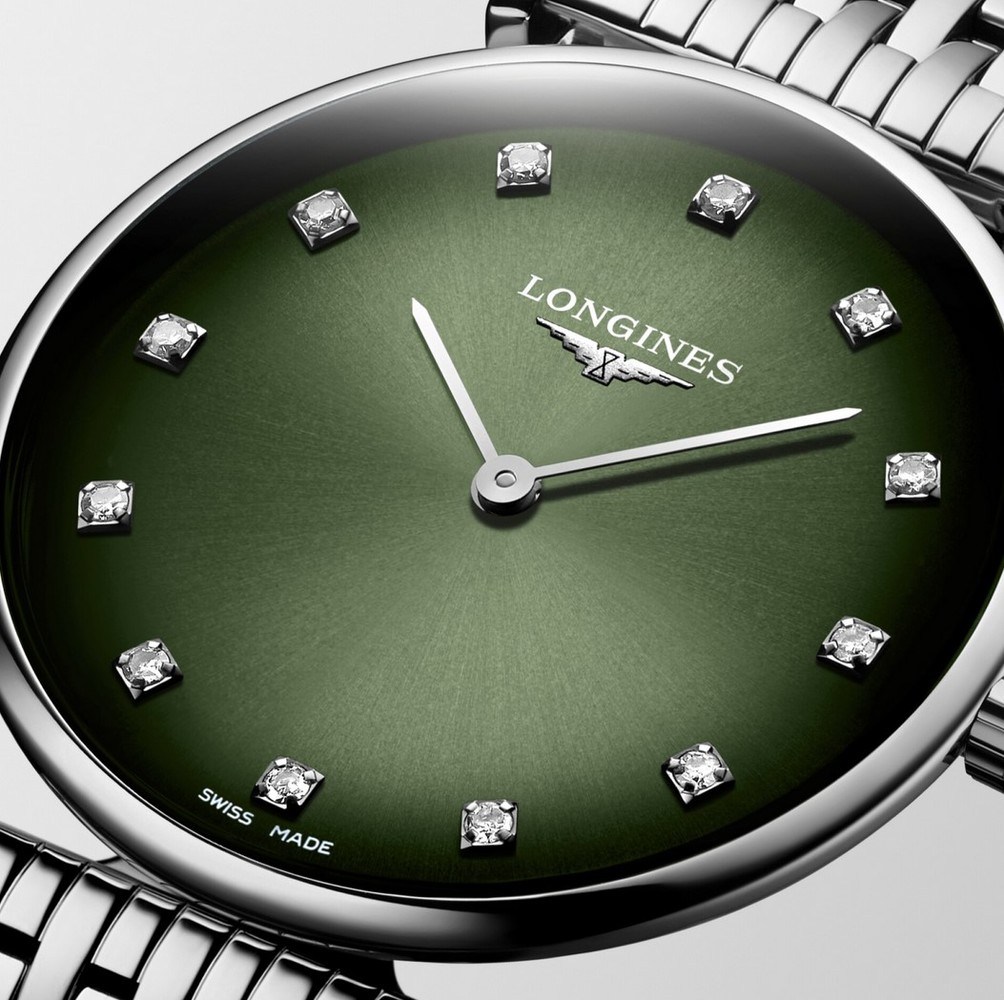 Женские кварцевый часы Longines La Grande Classique de Longines L4.512.4.92.6 зеленый нержавеющая сталь — Изображение 3