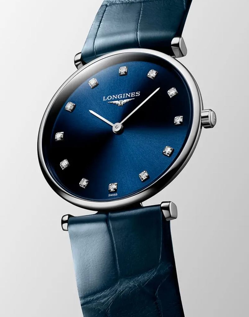 Женские часы Longines La Grande Classique de Longines L4.512.4.97.2, механизм кварцевый, циферблат синий, браслет кожа — Изображение 3