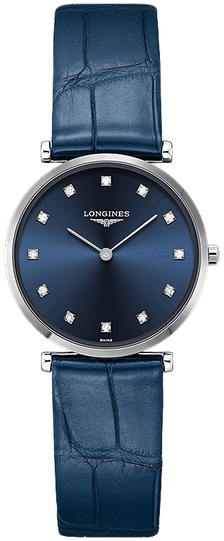 Женские часы Longines La Grande Classique de Longines L4.512.4.97.2, механизм кварцевый, циферблат синий, браслет кожа — Изображение 1