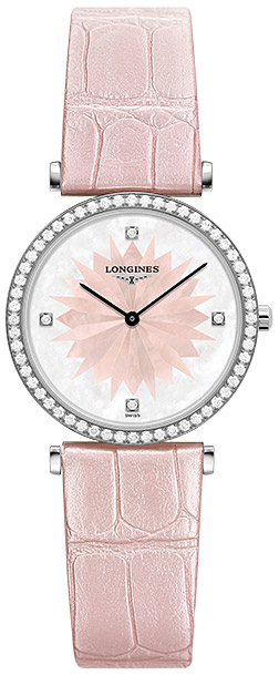 Женские часы Longines La Grande Classique de Longines L4.513.0.24.2, механизм кварцевый, циферблат белый, розовый, браслет кожа — Изображение 1