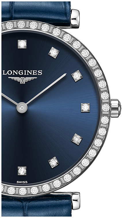 Женские часы Longines La Grande Classique de Longines L4.523.0.97.2, механизм кварцевый, циферблат синий, браслет кожа — Изображение 2