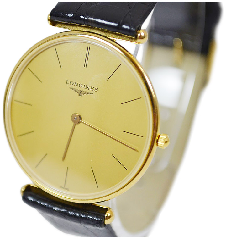 Женские часы Longines Agassiz L4.691.6.32.0, механизм кварцевый, циферблат золотистый, браслет кожа — Изображение 2