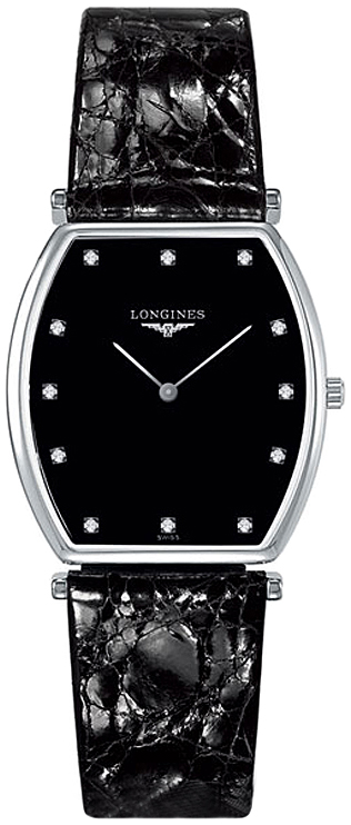 Мужские часы Longines La Grande Classique de Longines L4.705.4.58.2, механизм кварцевый, циферблат черный, браслет кожа — Изображение 1