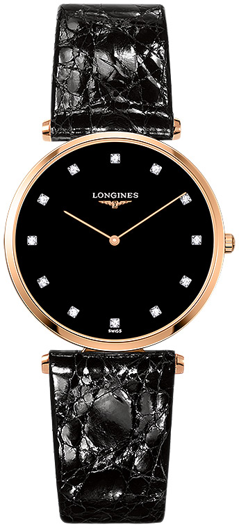 Женские кварцевый часы Longines La Grande Classique de Longines L4.709.1.57.2 черный кожа — Изображение 1