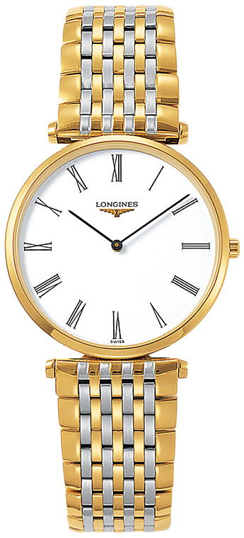 Женские часы Longines La Grande Classique de Longines L4.709.2.21.7, механизм кварцевый, циферблат белый, браслет нержавеющая сталь + pvd — Изображение 1