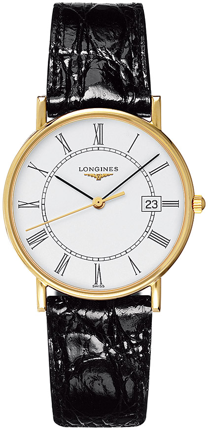 Мужские кварцевый часы Longines Presence L4.743.6.11.0 белый кожа — Изображение 1