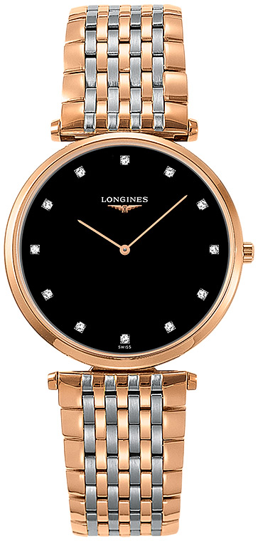 Мужские кварцевый часы Longines La Grande Classique de Longines L4.755.1.57.7 черный нержавеющая сталь + pvd — Изображение 1