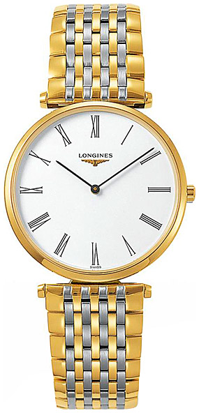 Мужские часы Longines La Grande Classique de Longines L4.755.2.11.7, механизм кварцевый, циферблат белый, браслет нержавеющая сталь + pvd — Изображение 1