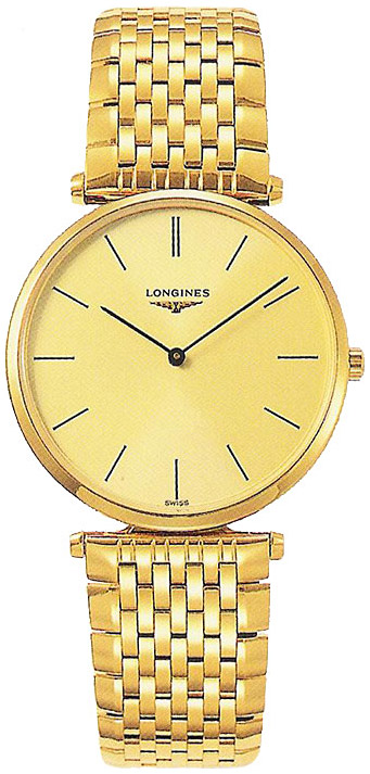 Мужские кварцевый часы Longines La Grande Classique de Longines L4.755.2.32.8 золотистый нержавеющая сталь + pvd — Изображение 1