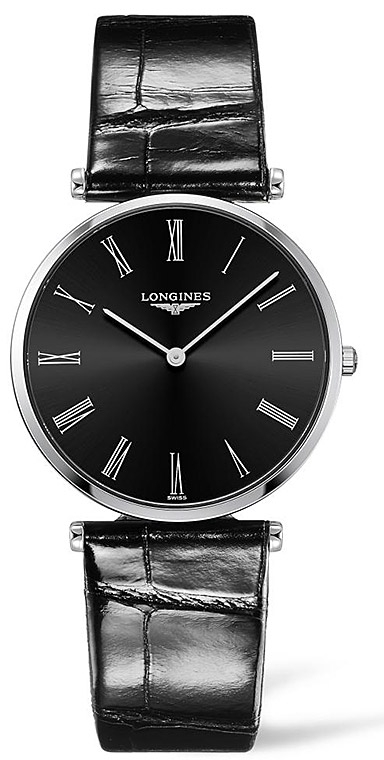 Мужские часы Longines La Grande Classique de Longines L4.755.4.51.2, механизм кварцевый, циферблат черный, браслет кожа — Изображение 1