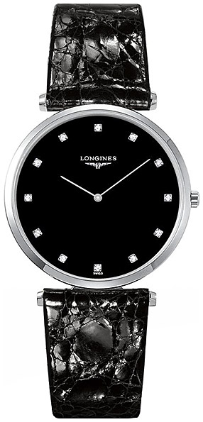 Мужские часы Longines La Grande Classique de Longines L4.755.4.58.2, механизм кварцевый, циферблат черный, браслет кожа — Изображение 1