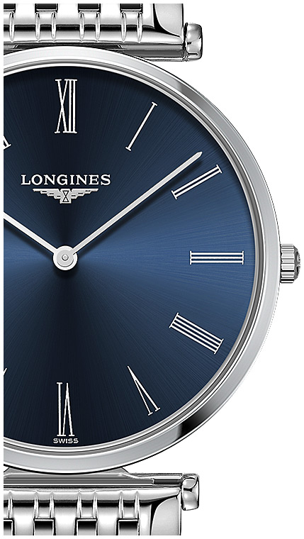 Мужские часы Longines La Grande Classique de Longines L4.755.4.94.6, механизм кварцевый, циферблат синий, браслет нержавеющая сталь — Изображение 2