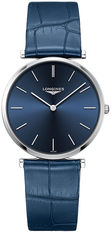 Женские часы Longines La Grande Classique de Longines L4.755.4.95.2, механизм кварцевый, циферблат синий, браслет кожа — Изображение 1