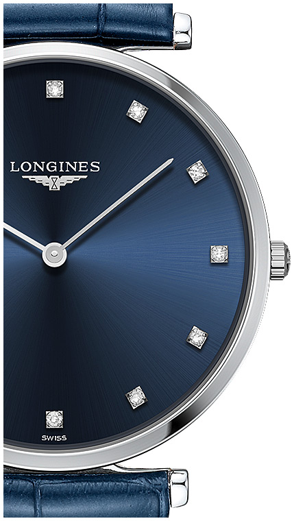 Женские часы Longines La Grande Classique de Longines L4.755.4.97.2, механизм кварцевый, циферблат синий, браслет кожа — Изображение 2