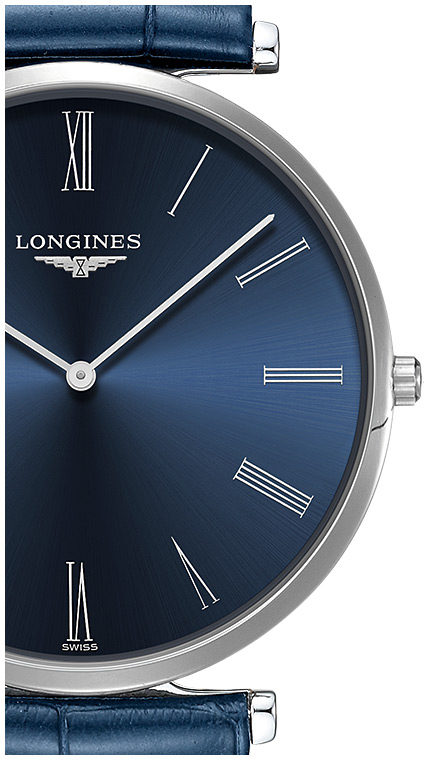 Мужские кварцевый часы Longines La Grande Classique de Longines L4.766.4.94.2 синий кожа — Изображение 2