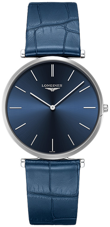 Мужские часы Longines La Grande Classique de Longines L4.766.4.95.2, механизм кварцевый, циферблат синий, браслет кожа — Изображение 1