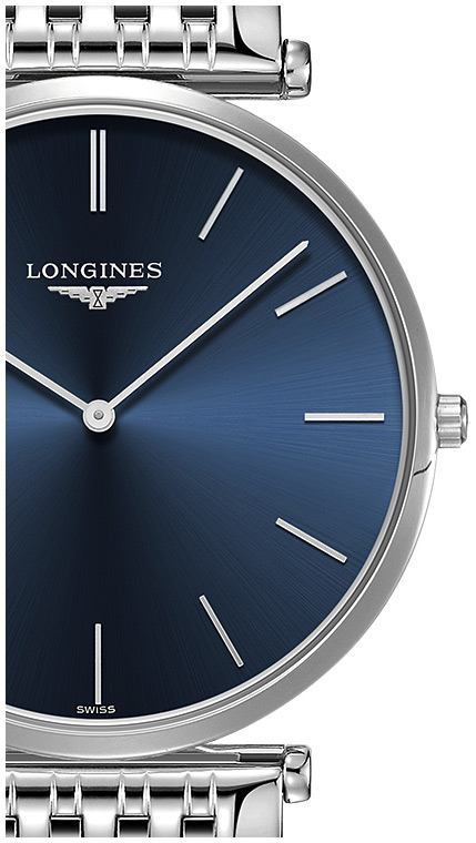 Мужские часы Longines La Grande Classique de Longines L4.766.4.95.6, механизм кварцевый, циферблат синий, браслет нержавеющая сталь — Изображение 2
