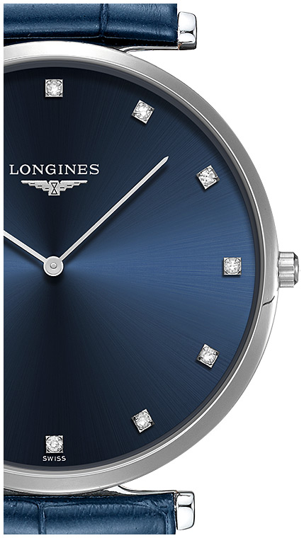 Мужские часы Longines La Grande Classique de Longines L4.766.4.97.2, механизм кварцевый, циферблат синий, браслет кожа — Изображение 2