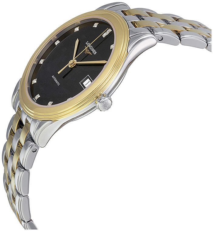 Унисекс механический с автоподзаводом часы Longines Flagship L4.774.3.57.7 черный нержавеющая сталь + pvd — Изображение 3