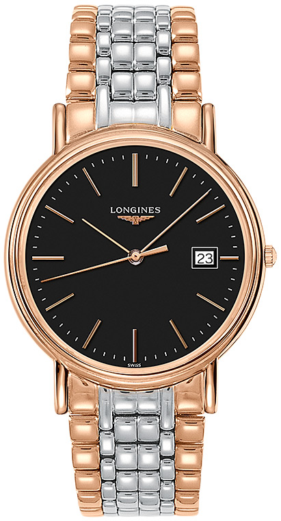 Мужские кварцевый часы Longines Presence L4.790.1.59.7 черный нержавеющая сталь + pvd — Изображение 1