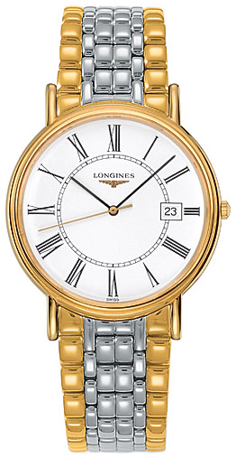 Мужские кварцевый часы Longines Presence L4.790.2.11.7 белый нержавеющая сталь + pvd — Изображение 1