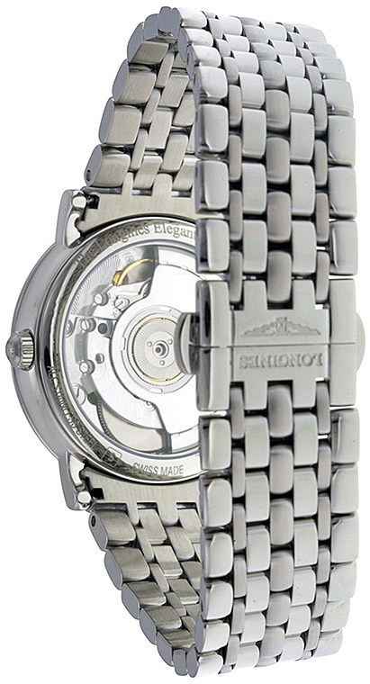 Унисекс часы Longines The Longines Elegant Collection L4.809.0.87.6, механизм механический с автоподзаводом, циферблат белый, браслет нержавеющая сталь — Изображение 5