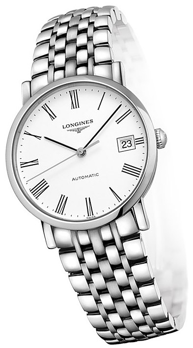 Унисекс часы Longines The Longines Elegant Collection L4.809.4.11.6, механизм механический с автоподзаводом, циферблат белый, браслет нержавеющая сталь — Изображение 2
