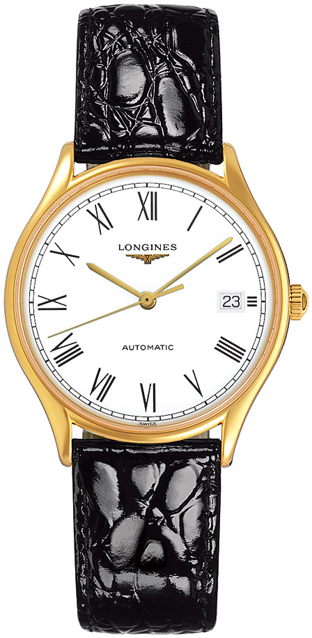 Унисекс часы Longines Longines Lyre L4.860.2.11.2, механизм механический с автоподзаводом, циферблат белый, браслет кожа — Изображение 1