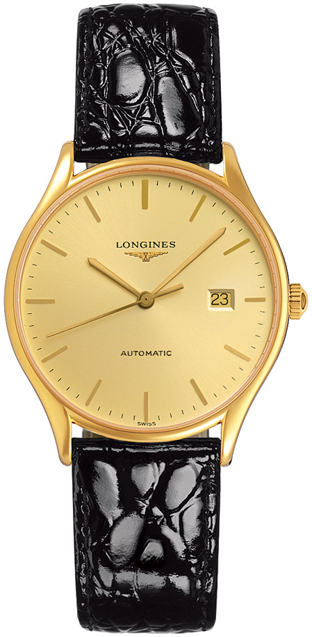 Унисекс часы Longines Longines Lyre L4.860.2.32.2, механизм механический с автоподзаводом, циферблат золотистый, браслет кожа — Изображение 1