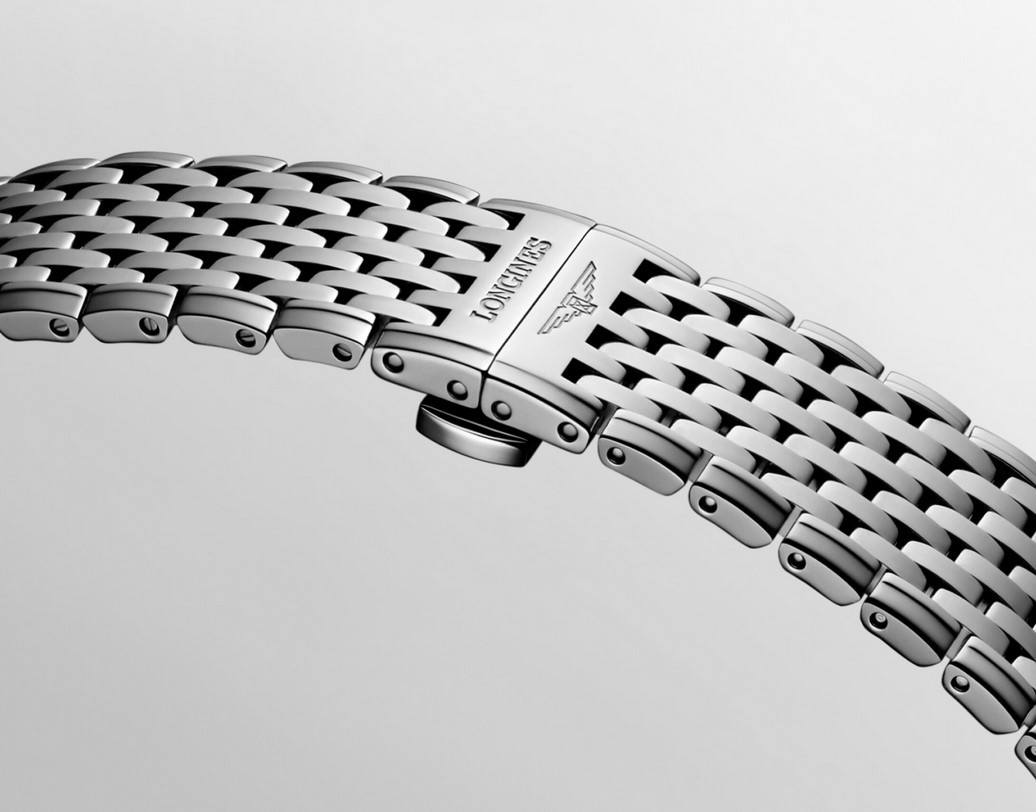 Женские часы Longines La Grande Classique de Longines L4.866.4.58.6, механизм кварцевый, циферблат черный, браслет нержавеющая сталь — Изображение 6