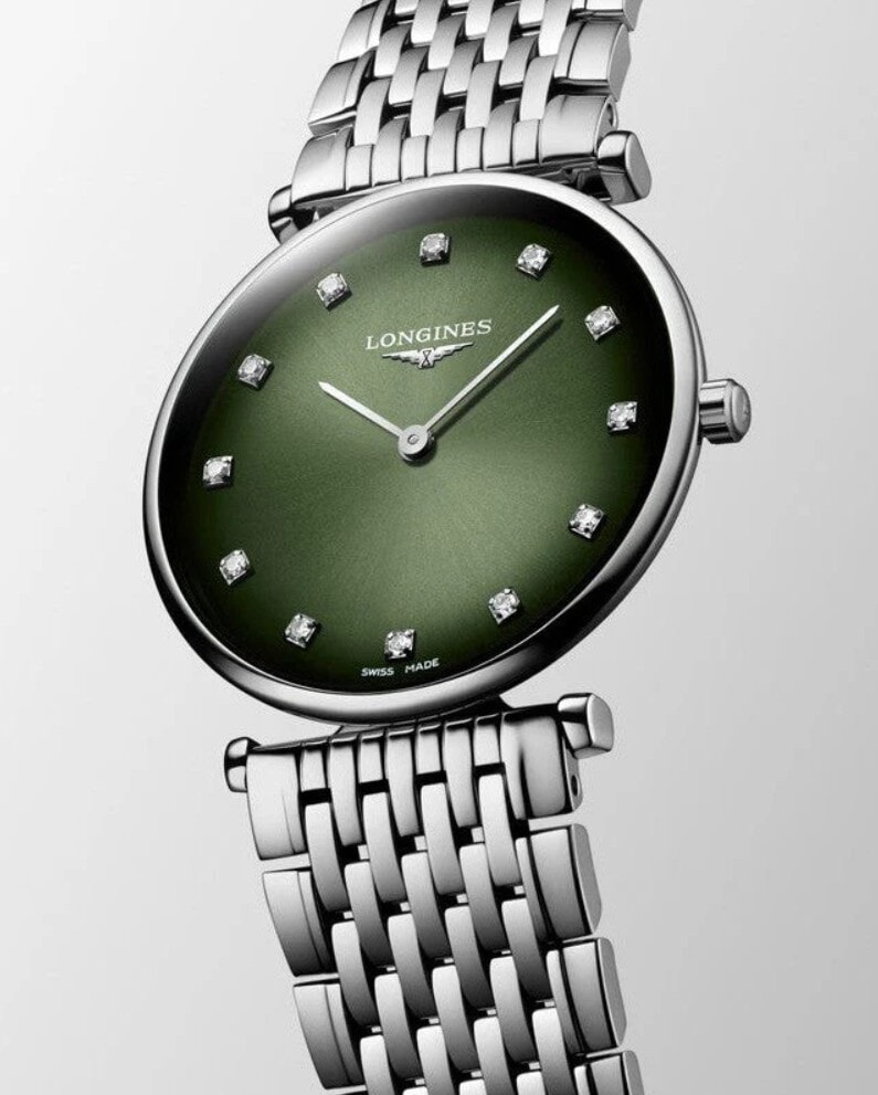 Женские кварцевый часы Longines La Grande Classique de Longines L4.866.4.92.6 зеленый нержавеющая сталь — Изображение 3