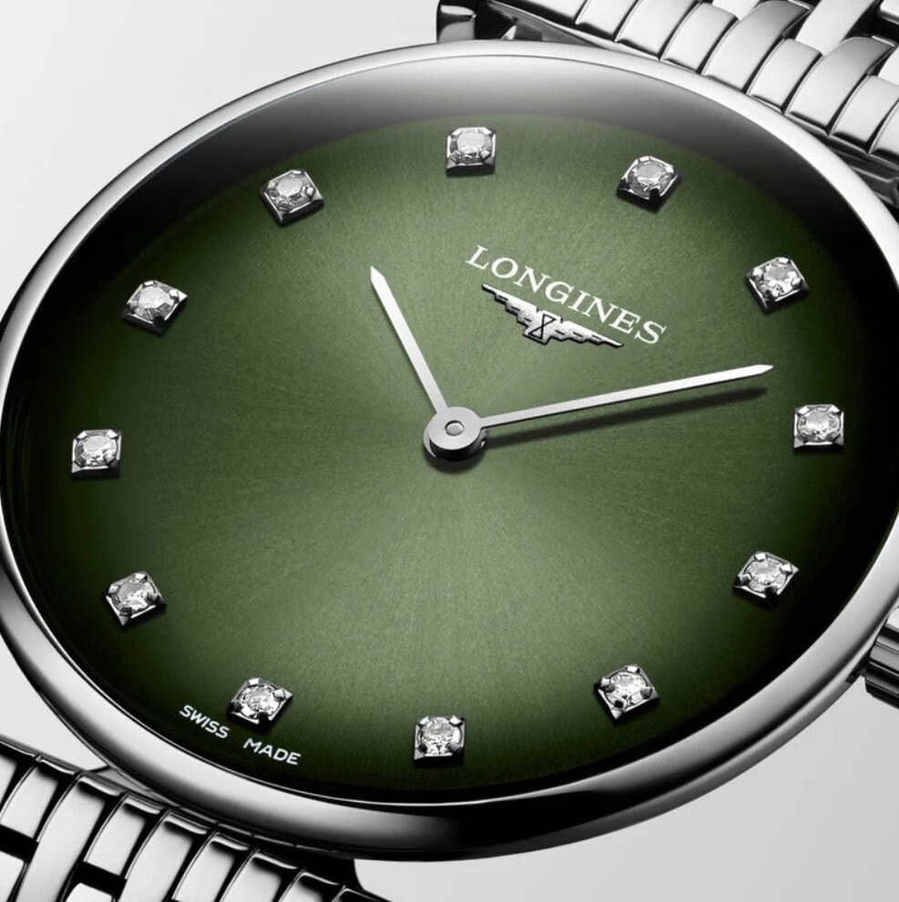 Женские кварцевый часы Longines La Grande Classique de Longines L4.866.4.92.6 зеленый нержавеющая сталь — Изображение 4