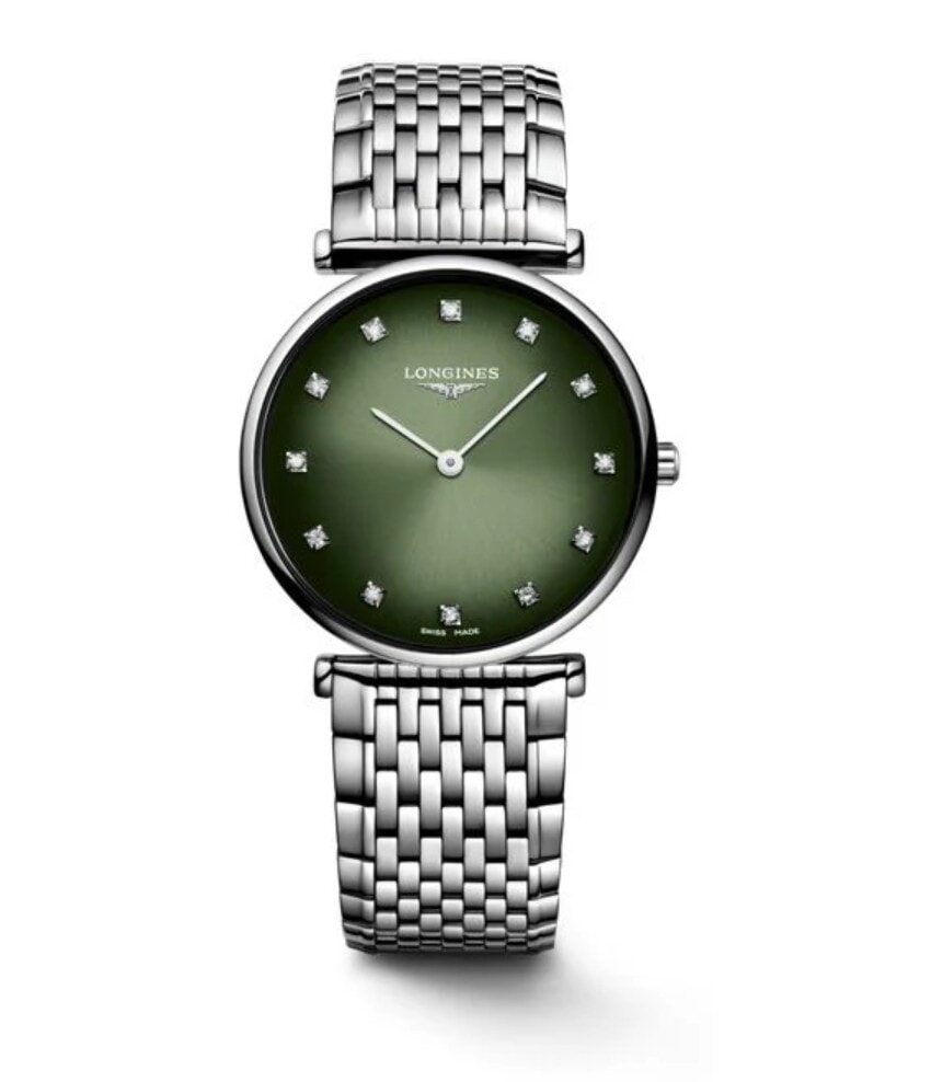 Женские кварцевый часы Longines La Grande Classique de Longines L4.866.4.92.6 зеленый нержавеющая сталь — Изображение 1