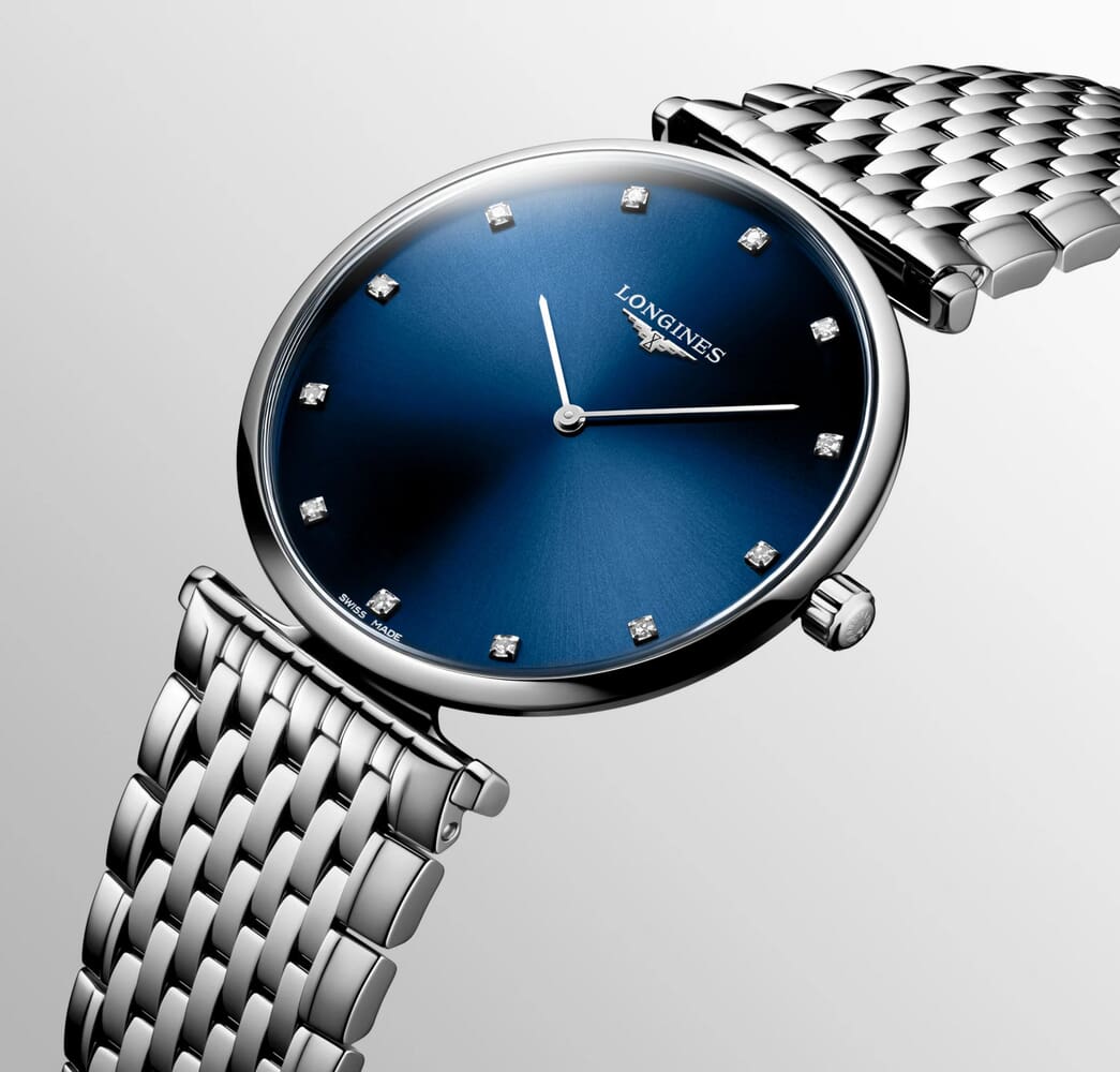 Унисекс часы Longines La Grande Classique de Longines L4.866.4.97.6, механизм кварцевый, циферблат синий, браслет нержавеющая сталь — Изображение 2
