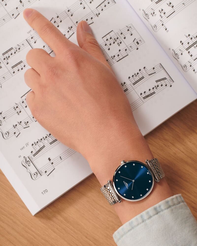 Унисекс часы Longines La Grande Classique de Longines L4.866.4.97.6, механизм кварцевый, циферблат синий, браслет нержавеющая сталь — Изображение 3