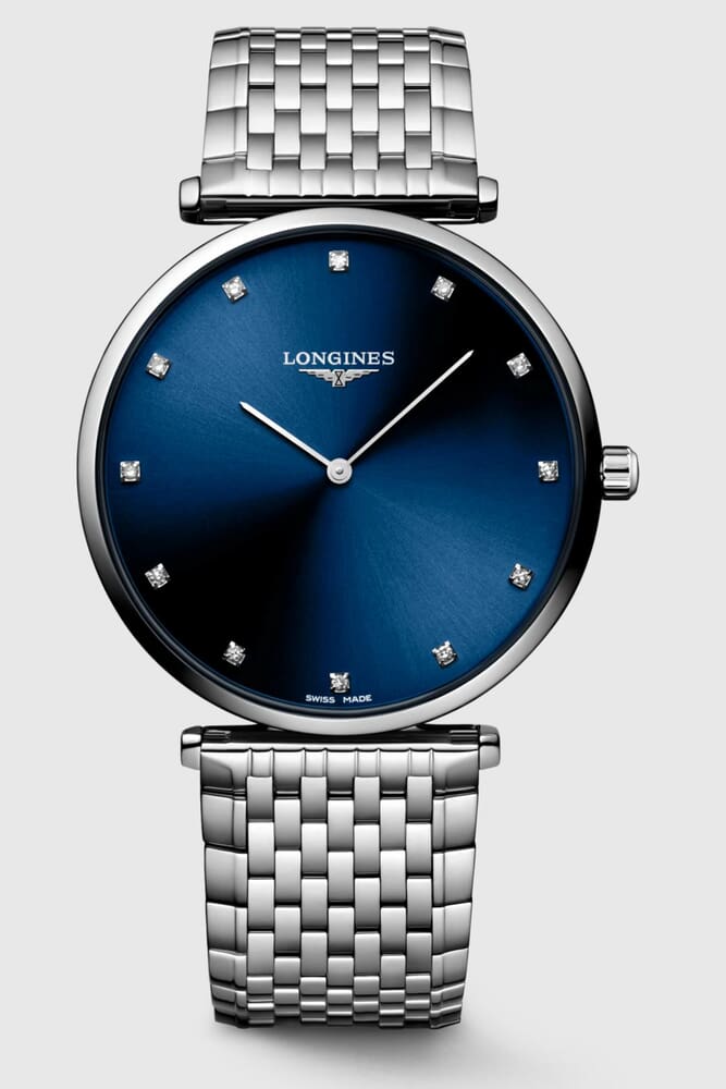 Унисекс часы Longines La Grande Classique de Longines L4.866.4.97.6, механизм кварцевый, циферблат синий, браслет нержавеющая сталь — Изображение 1