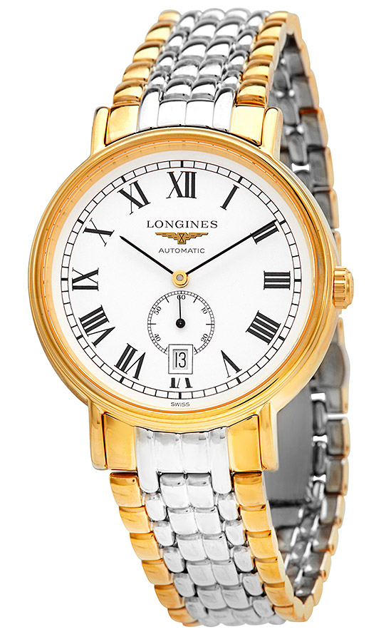 Мужские часы Longines Presence L4.905.2.11.7, механизм механический с автоподзаводом, циферблат белый, браслет нержавеющая сталь + pvd — Изображение 2