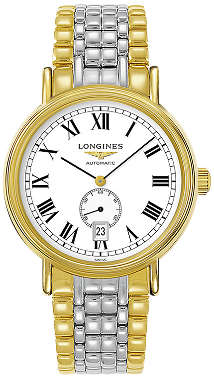 Мужские механический с автоподзаводом часы Longines Presence L4.905.2.11.7 белый нержавеющая сталь + pvd — Изображение 1
