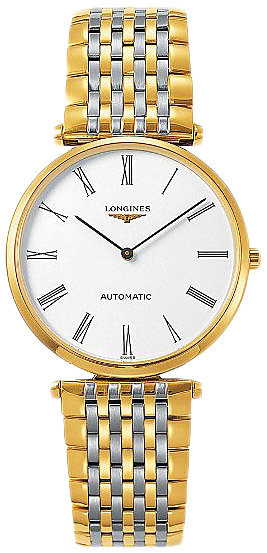 Мужские часы Longines La Grande Classique de Longines L4.908.2.11.7, механизм механический с автоподзаводом, циферблат белый, браслет нержавеющая сталь + pvd — Изображение 1