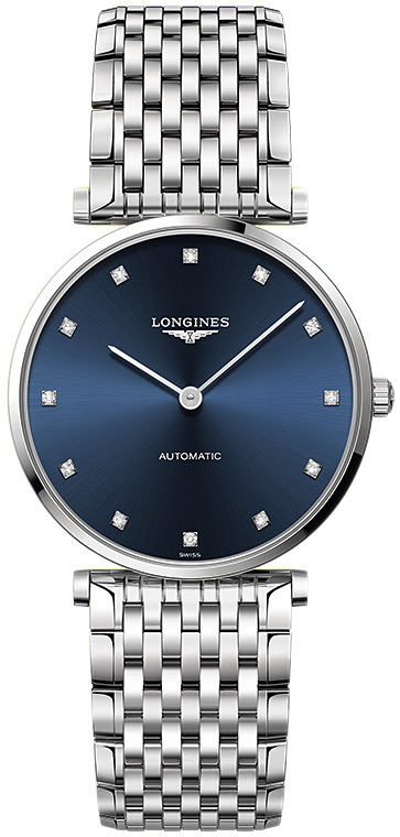 Мужские часы Longines La Grande Classique de Longines L4.908.4.97.6, механизм механический с автоподзаводом, циферблат синий, браслет нержавеющая сталь — Изображение 1