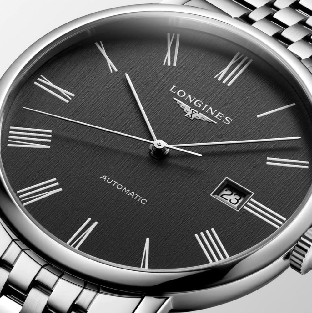 Мужские механический с автоподзаводом часы Longines The Longines Elegant Collection L4.911.4.71.6 черный нержавеющая сталь — Изображение 2