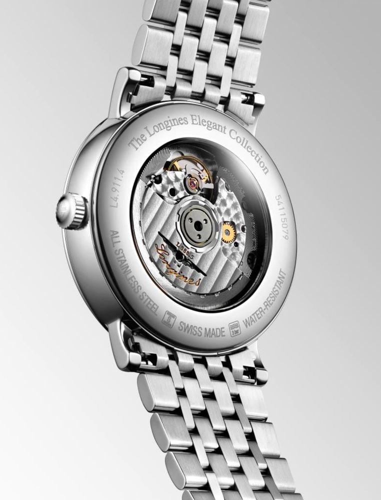 Мужские механический с автоподзаводом часы Longines The Longines Elegant Collection L4.911.4.71.6 черный нержавеющая сталь — Изображение 3