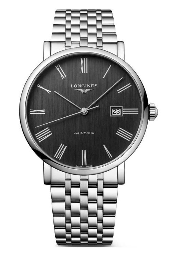 Мужские механический с автоподзаводом часы Longines The Longines Elegant Collection L4.911.4.71.6 черный нержавеющая сталь — Изображение 1