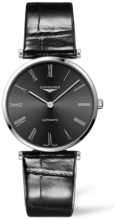 Унисекс часы Longines La Grande Classique de Longines L4.918.4.51.2, механизм механический с автоподзаводом, циферблат черный, браслет кожа — Изображение 1