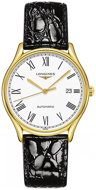 Мужские часы Longines Longines Lyre L4.960.2.11.2, механизм механический с автоподзаводом, циферблат белый, браслет кожа — Изображение 1