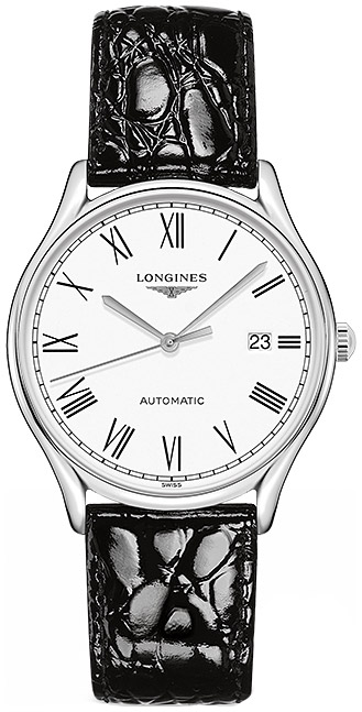 Мужские часы Longines Longines Lyre L4.960.4.11.2, механизм механический с автоподзаводом, циферблат белый, браслет кожа — Изображение 1