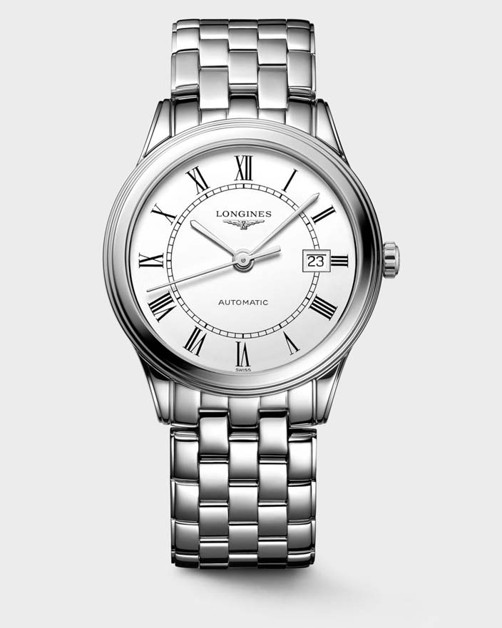 Женские часы Longines Flagship L4.974.4.21.6, механизм механический с автоподзаводом, циферблат белый, браслет нержавеющая сталь — Изображение 1