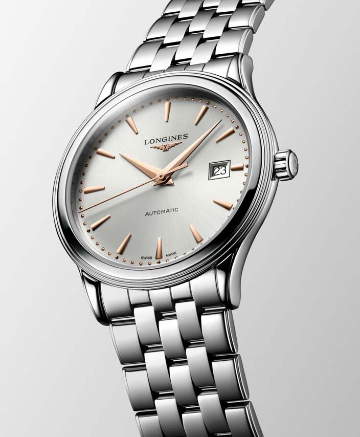 Мужские часы Longines Flagship L4.984.4.70.6, механизм механический с автоподзаводом, циферблат серебристый, браслет нержавеющая сталь — Изображение 3