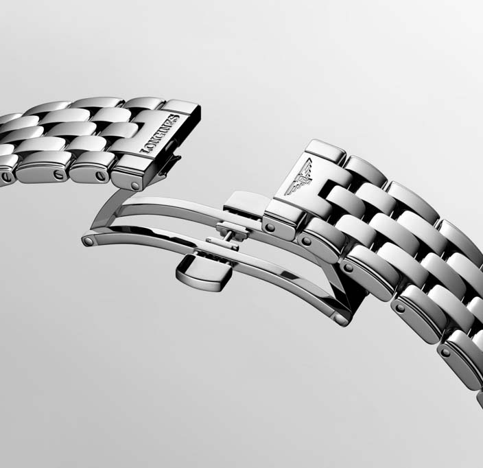 Мужские часы Longines Flagship L4.984.4.98.6, механизм механический с автоподзаводом, циферблат синий, браслет нержавеющая сталь — Изображение 6