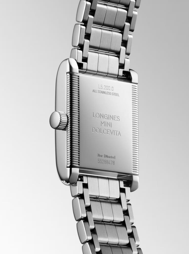 Женские часы Longines Longines Mini DolceVita L5.200.0.75.6, механизм кварцевый, циферблат серый, браслет нержавеющая сталь — Изображение 4